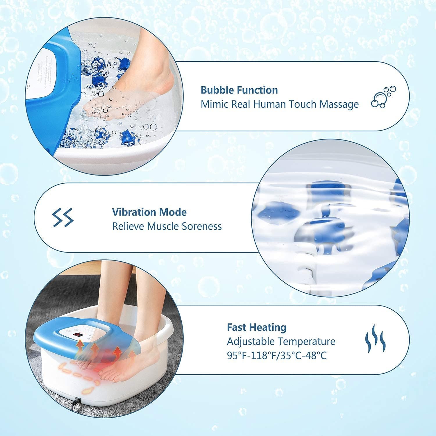 ماساژور جکوزی پا / GASKY Foot Bath Spa Massager — تصویر ۶