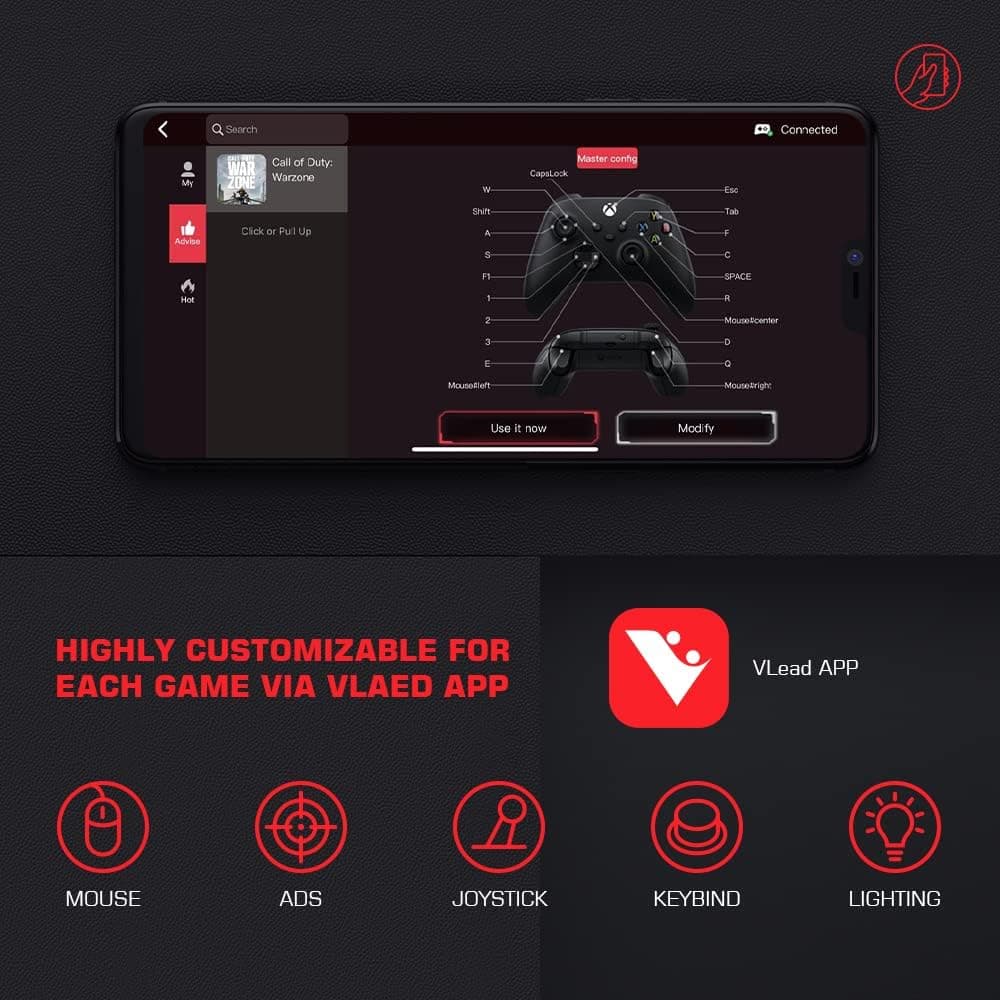 مبدل ماوس و کیبورد گیم‌سیر مدل GameSir VX2 AimBox Multi-Platform Console Adapter — تصویر ۶