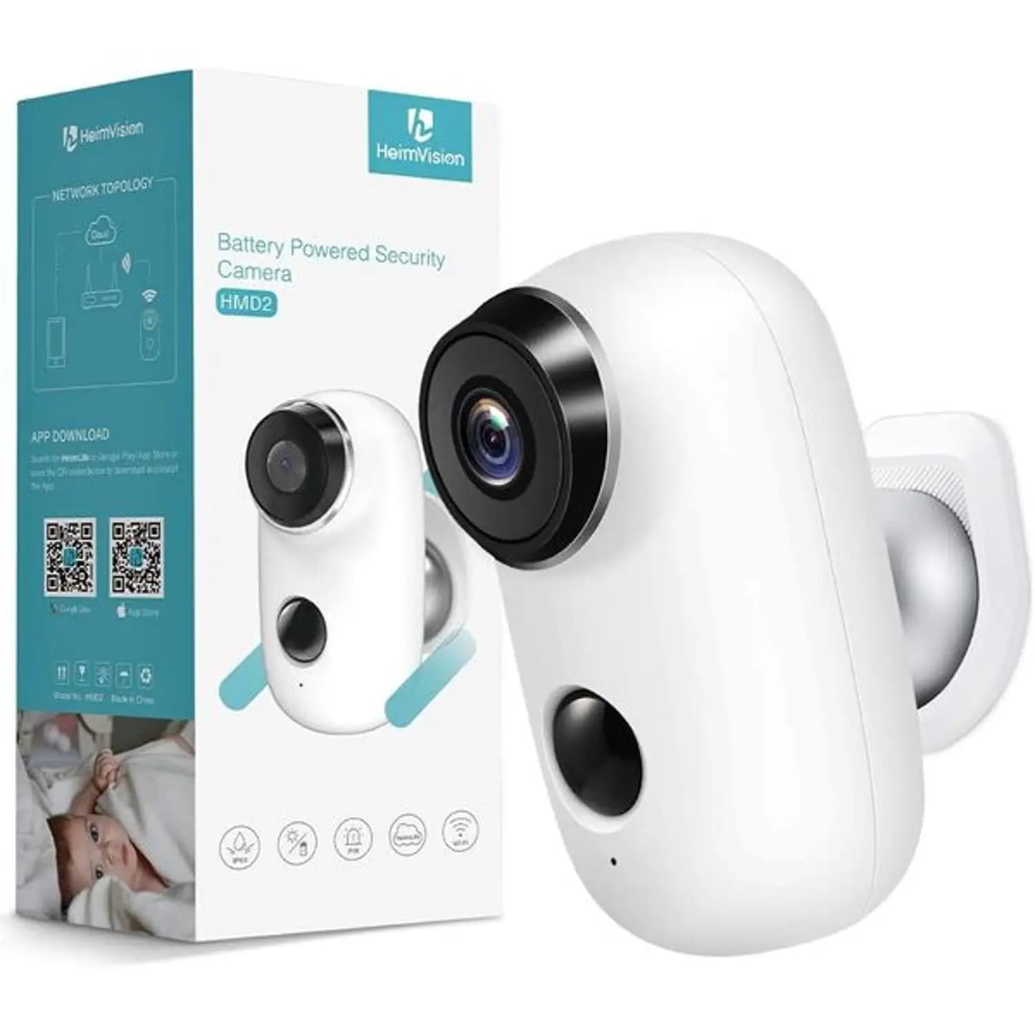 دوربین مداربسته Heimvision مدل HMD2 با دید در شب و اتصال به وایفای — تصویر ۶