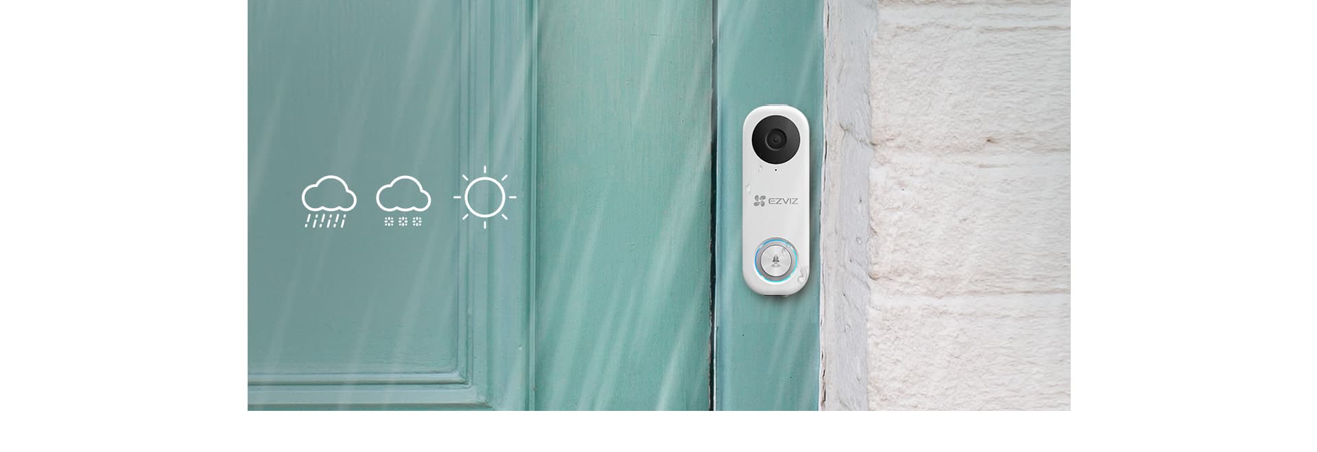 زنگ در تصویری هوشمند ایزویز مدل DB1C به همراه زنگ داخلی و ترانسفورماتور | EZVIZ DB1C Wi-Fi Video Doorbell Kit Inc Chime & Transformer — تصویر ۶