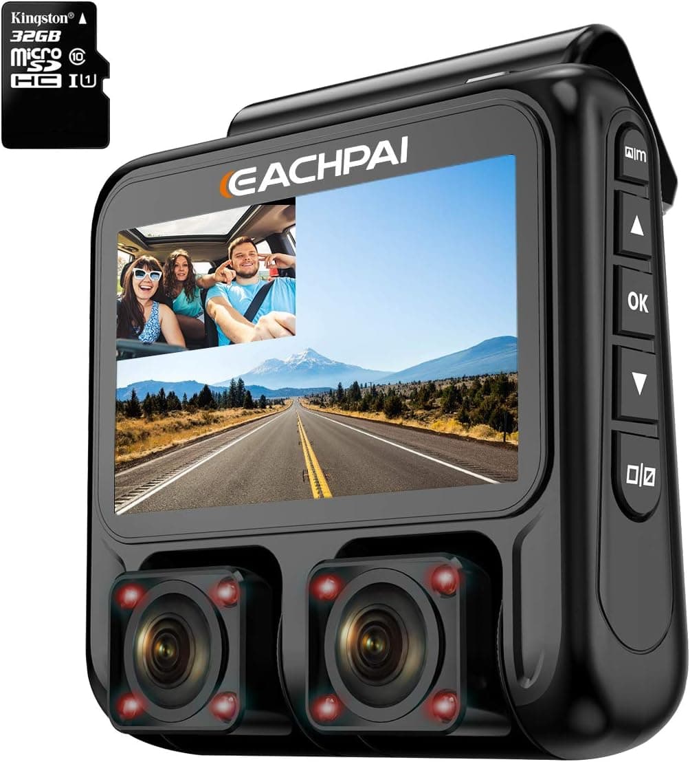 دوربین ثبت وقایع خودرو EACHPAI دوگانه فول اچ دی با دید در شب — HD1920x1080P Sensor Infrared G-Sensor EACHPAI
