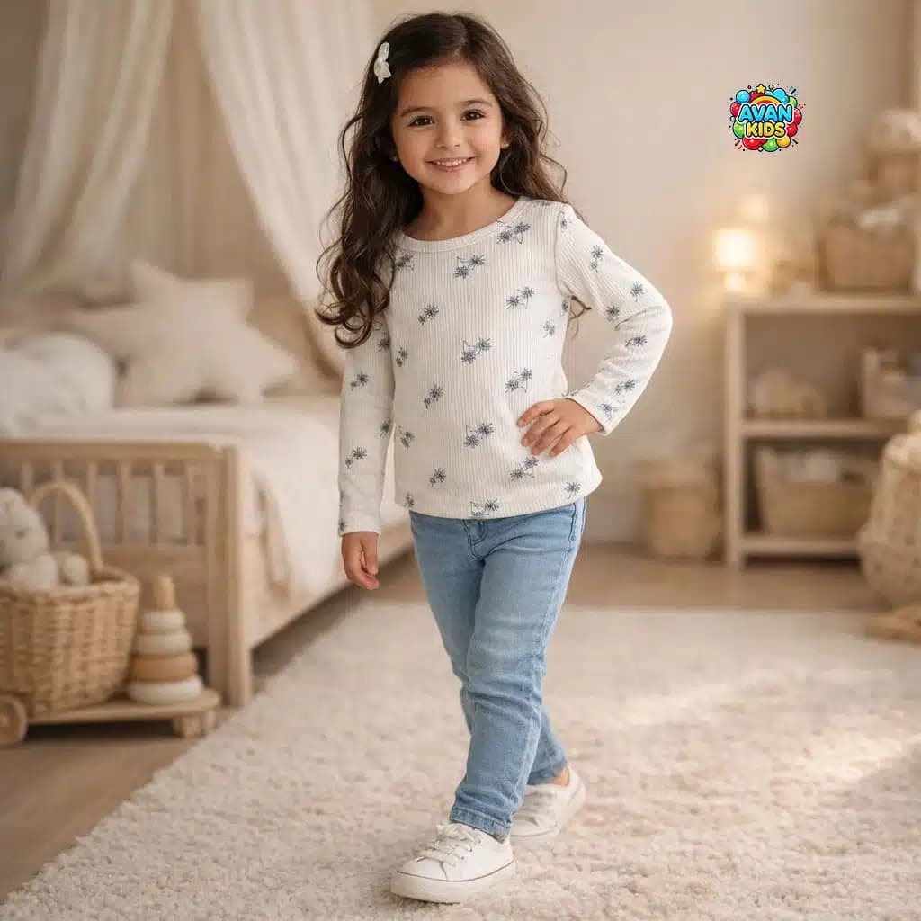 بلوز بچه گانه گلدار لوپیلو کد 4466