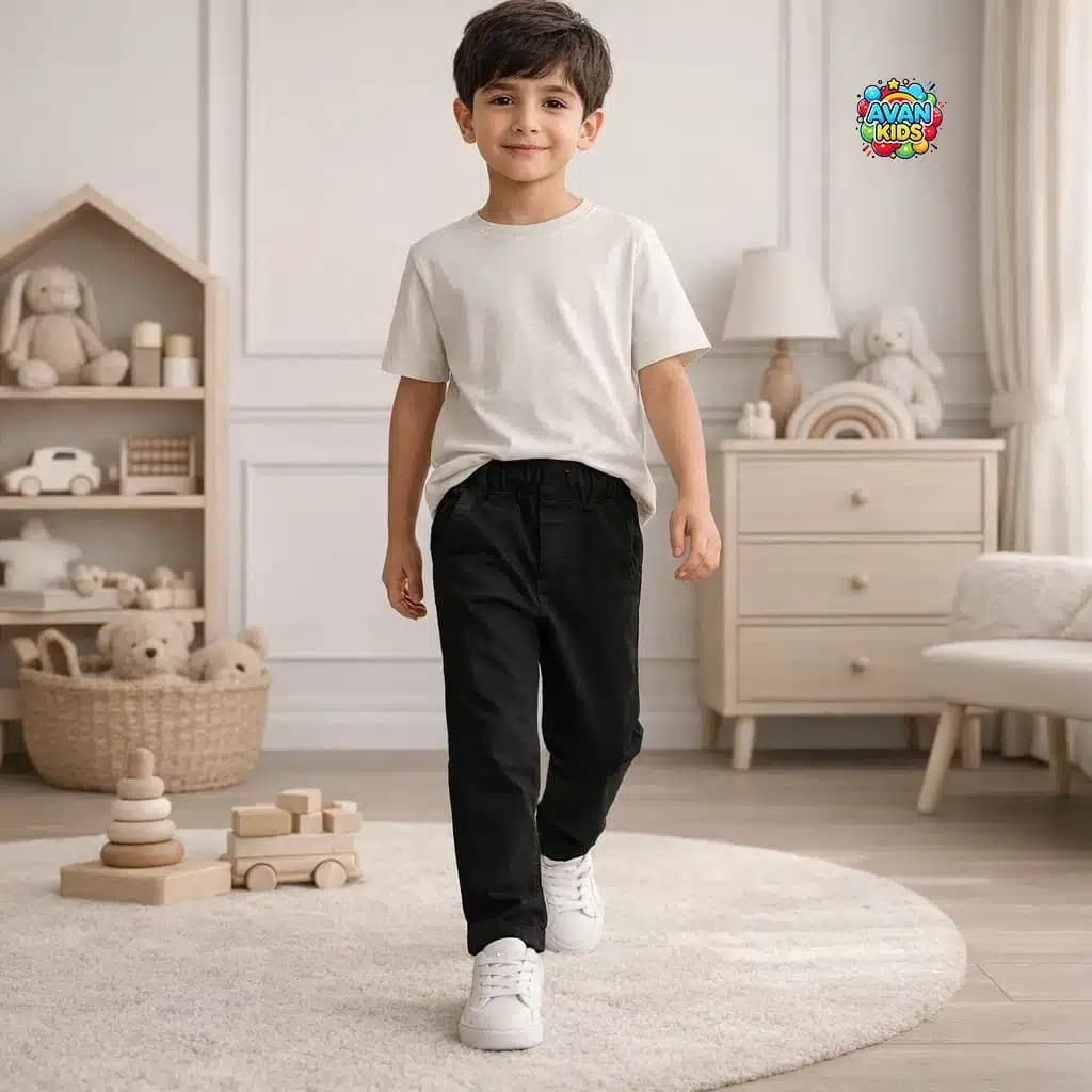 شلوار کتان راسته بچه گانه 4460