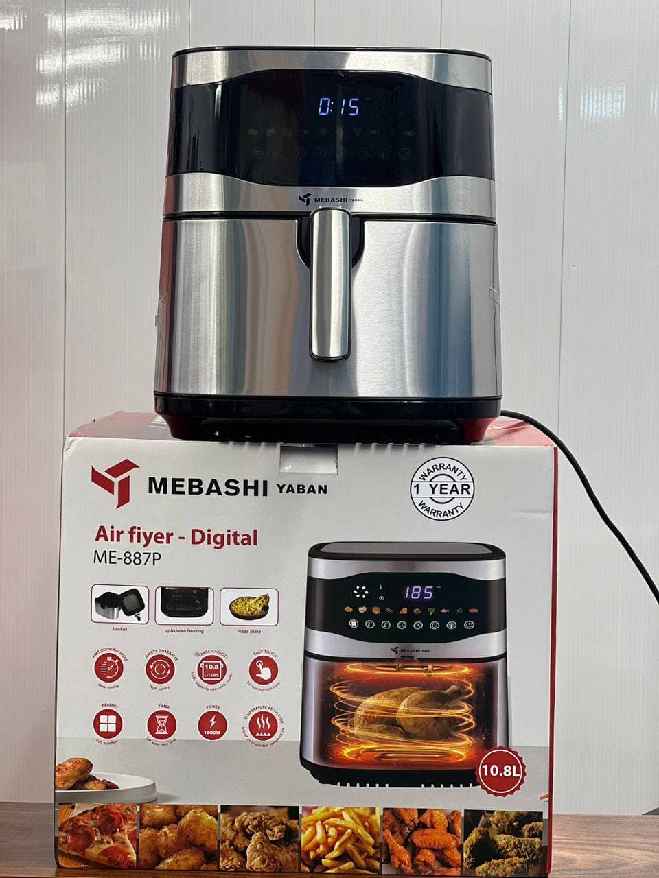سرخ کن بدون روغن دو المنته 10.8 لیتر مباشی Me-887P