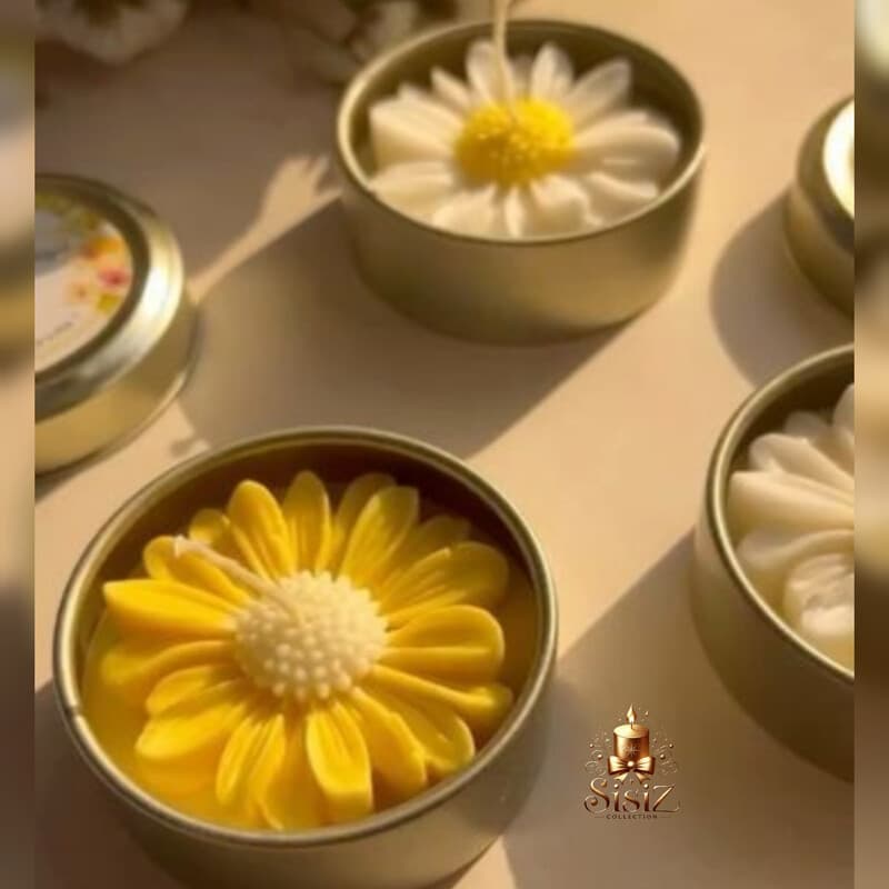 شمع ظرفی عطری گل بابونه