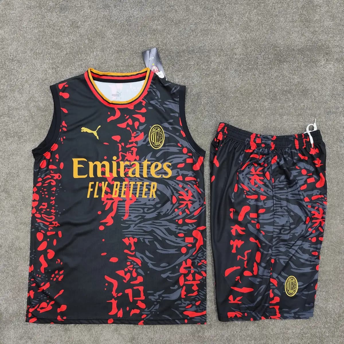 لباس بسکتبال آث میلان مشکی قرمز | لباس بسکتبال AC Milan — تصویر ۲
