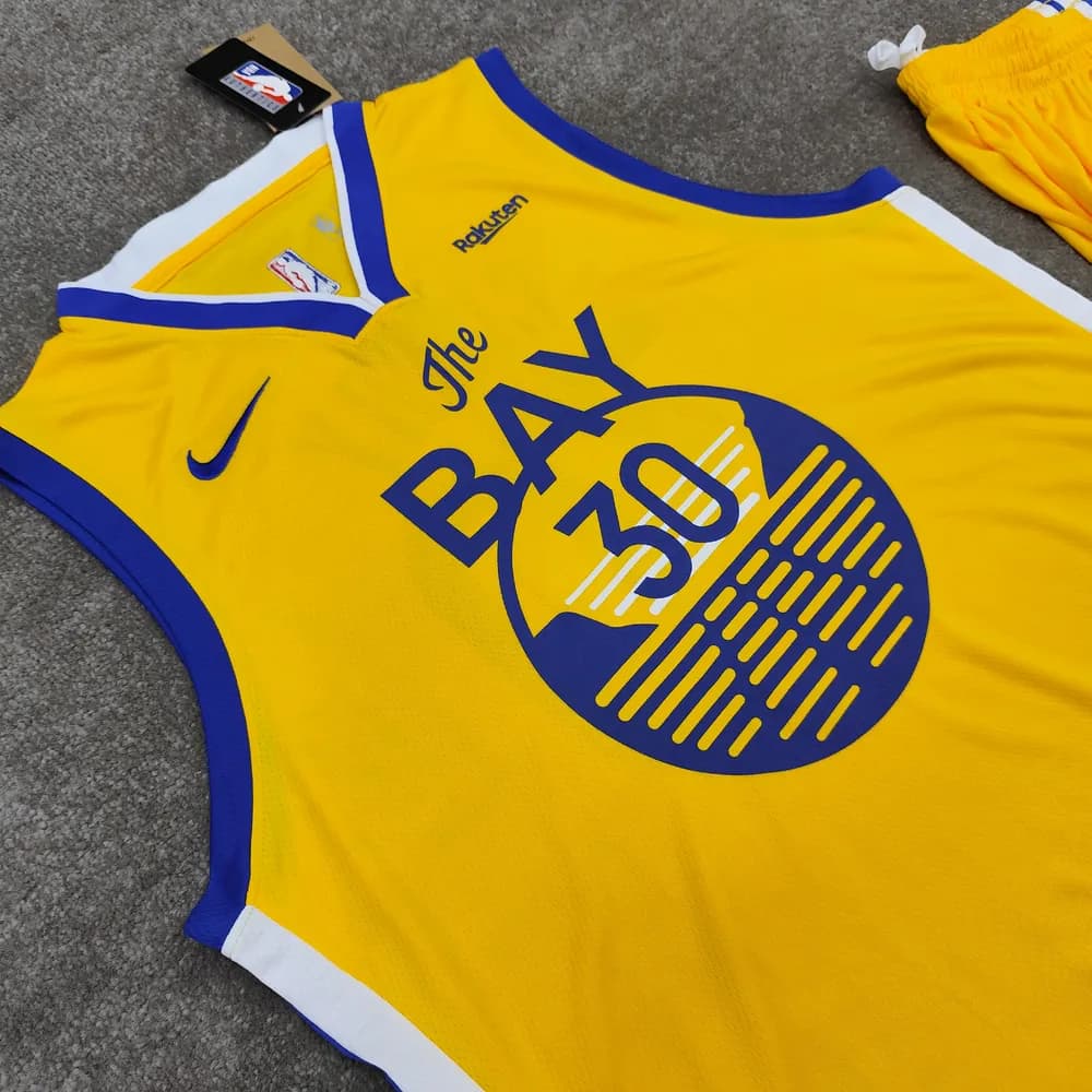 لباس بسکتبال گلدن استیت زرد BAY 30 | لباس بسکتبال شماره 30 — تصویر ۳