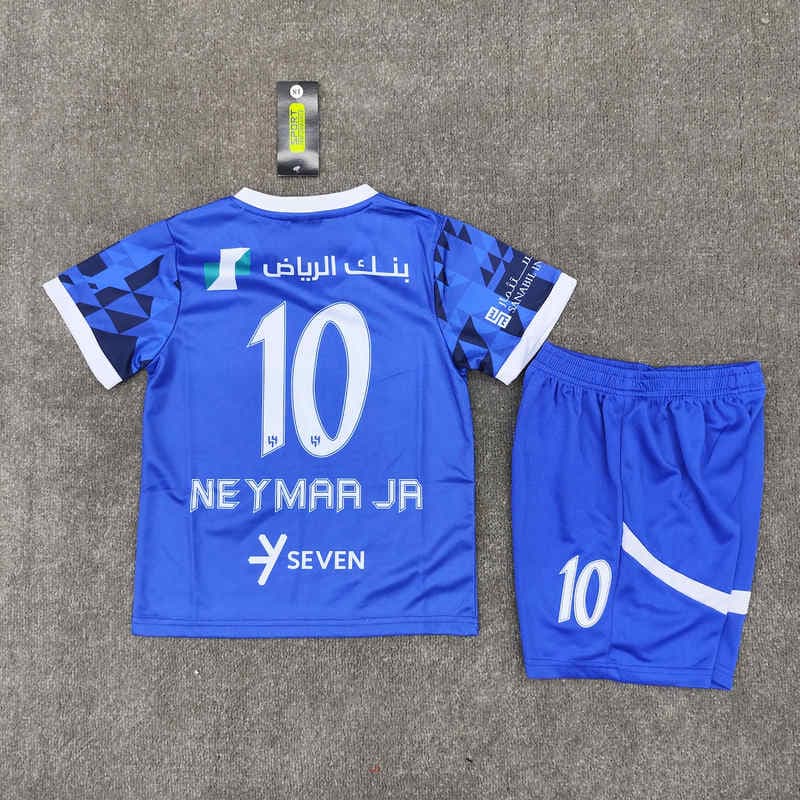 لباس اول بچگانه الهلال 2024-2025 آبی | لباس کودک الهلال با اسم شماره نیمار — تصویر ۳