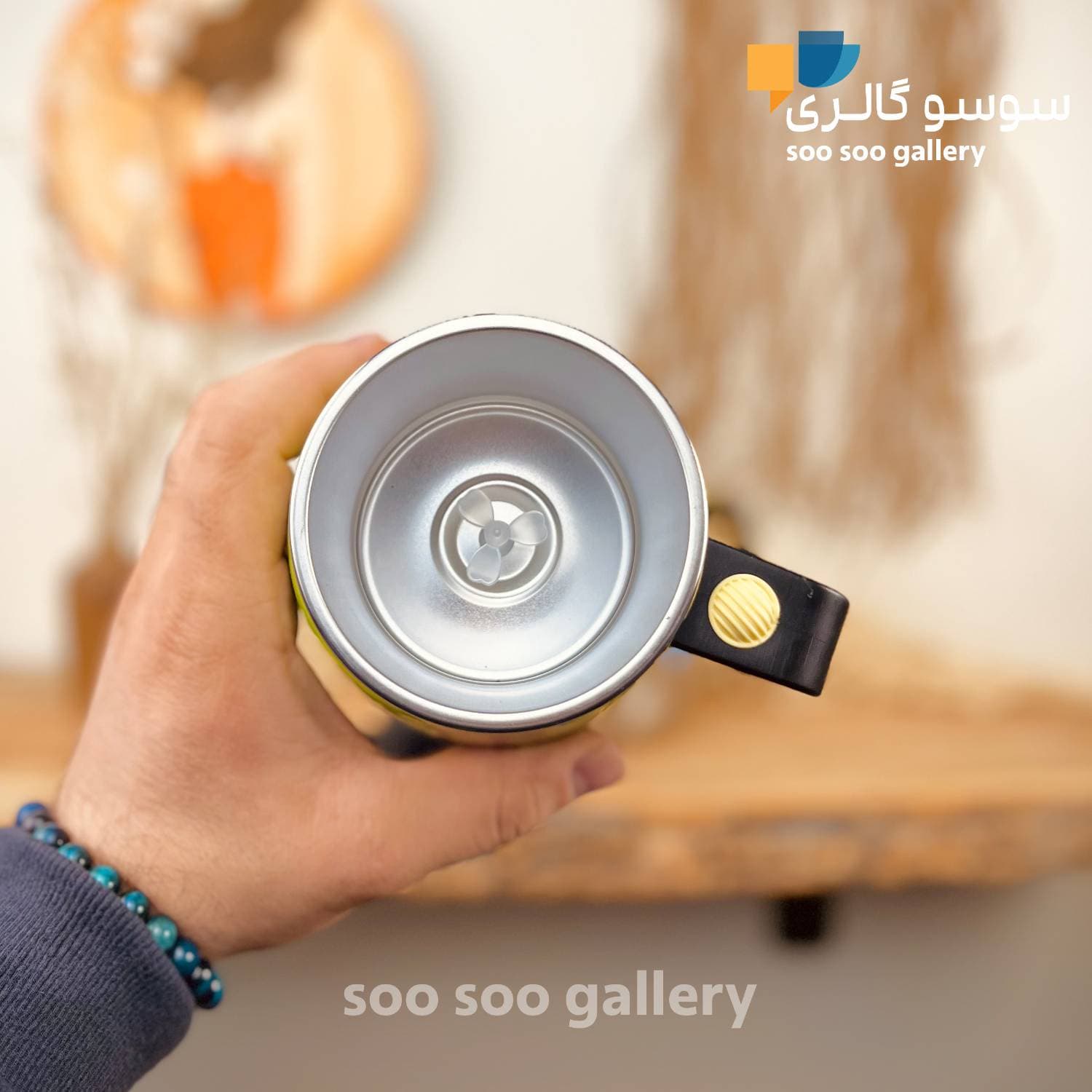 ماگ همزن دار مگنتی SELF STIRRING MUG باتری خور — تصویر ۷