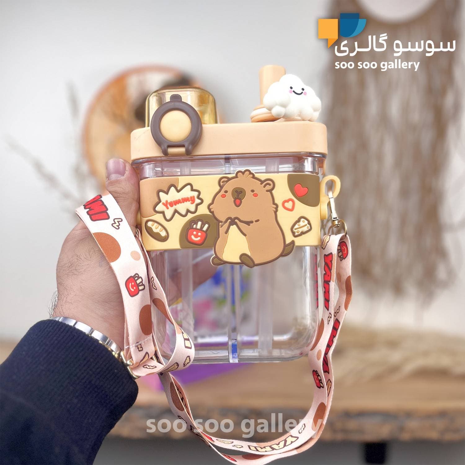 قمقمه دو مخزنه UPKTUPK کاپی بارا دور سیلیکونی 780 میلی لیتر — تصویر ۴
