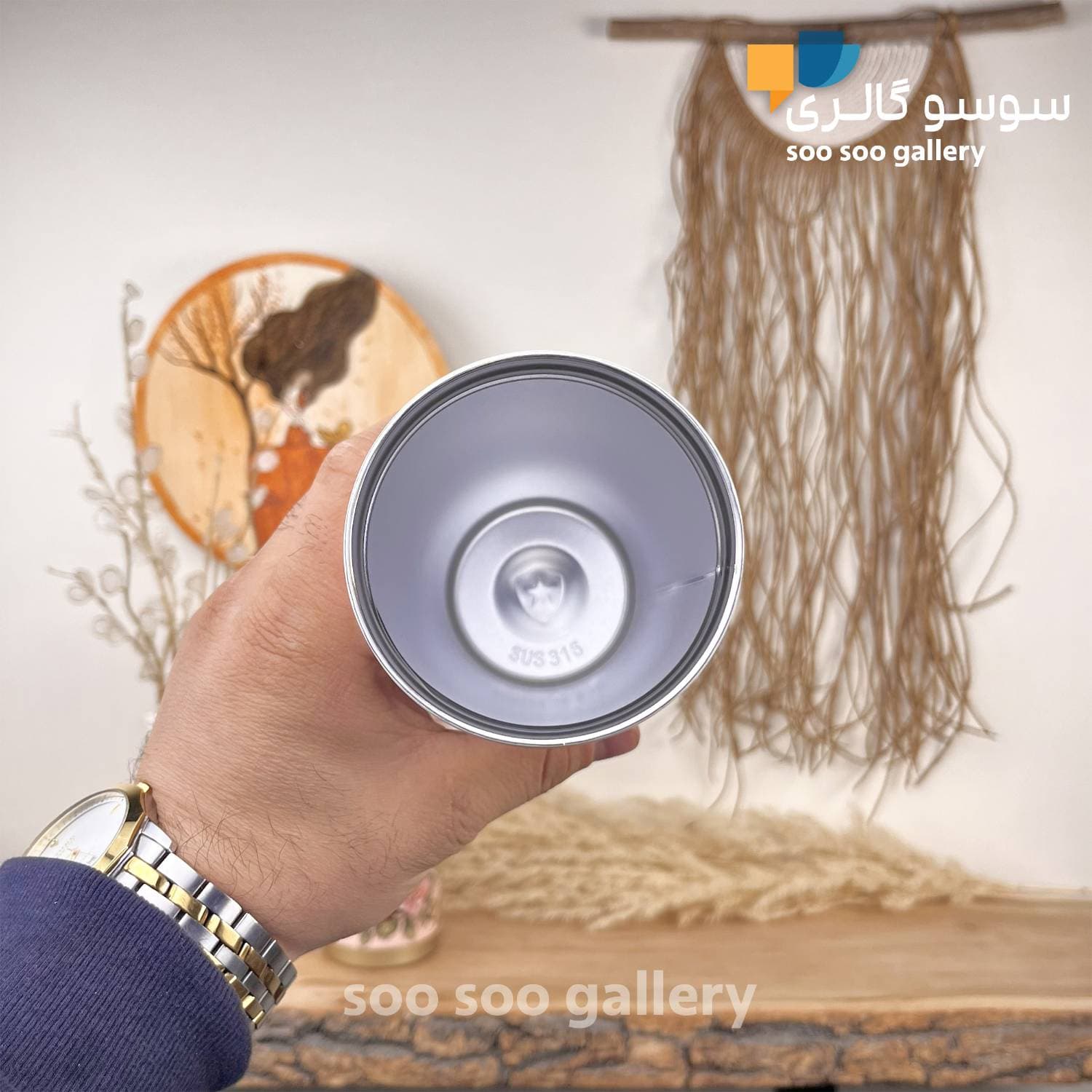 تراول ماگ پروانه و گل بهاری دو حالته حجم 520 میلی لیتر — تصویر ۹
