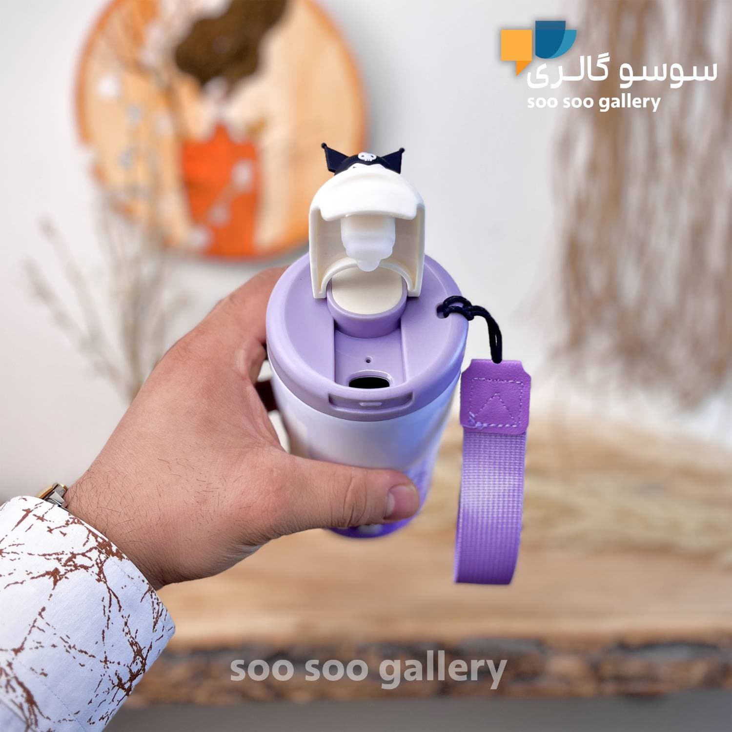 تراول ماگ وکیوم کاپ طرح عروسک کرومی — تصویر ۵