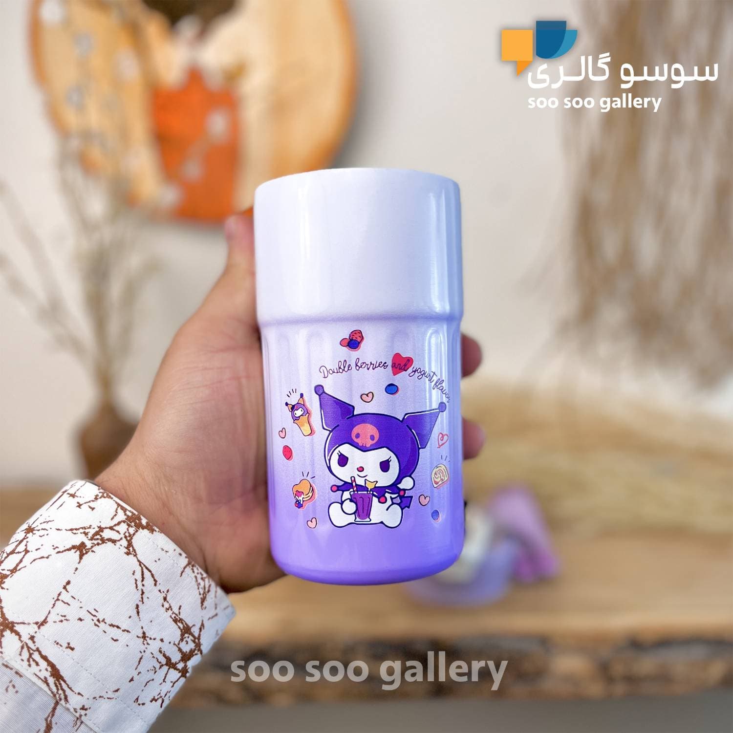 تراول ماگ وکیوم کاپ طرح عروسک کرومی — تصویر ۹