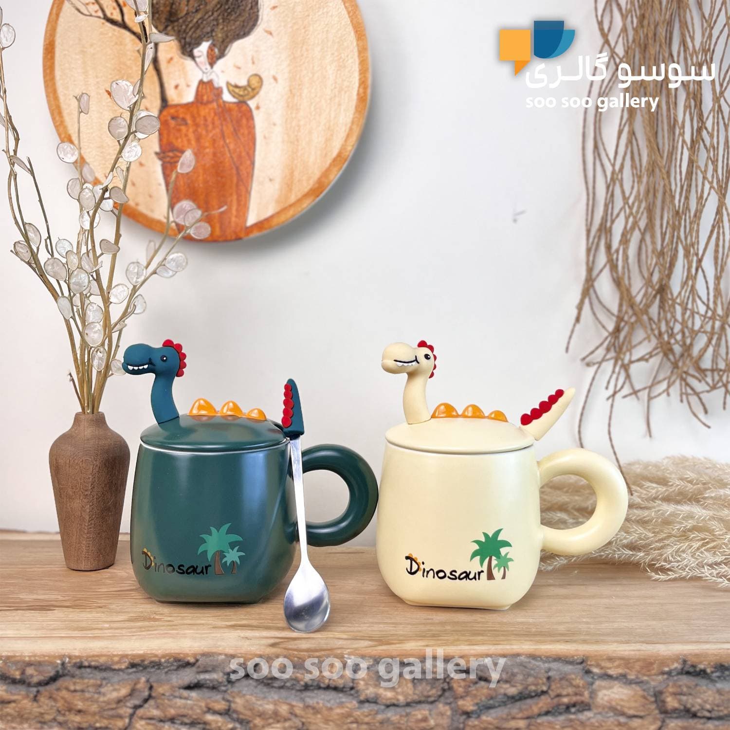 ماگ دایناسور گردن و دم سیلیکونی Dinosaur — تصویر ۴