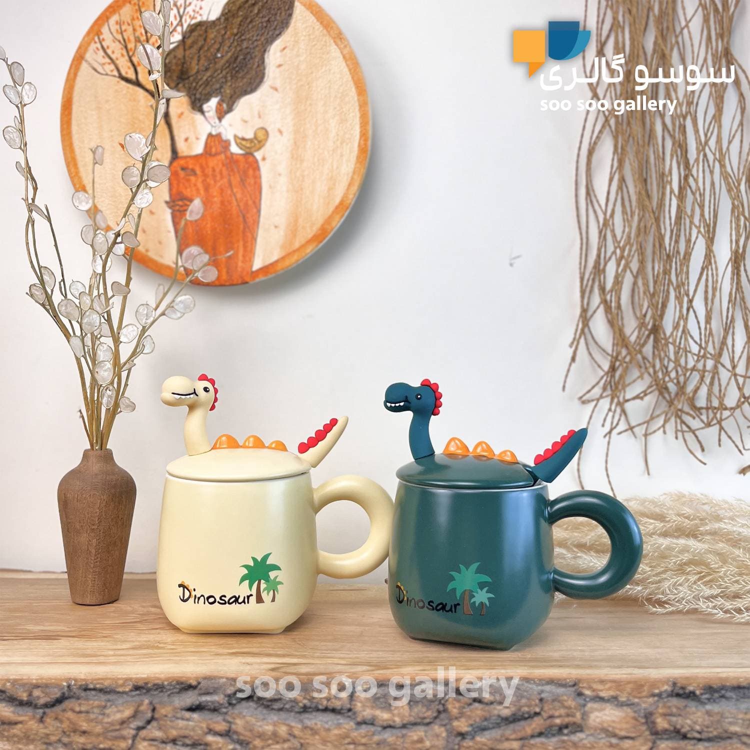 ماگ دایناسور گردن و دم سیلیکونی Dinosaur — تصویر ۸