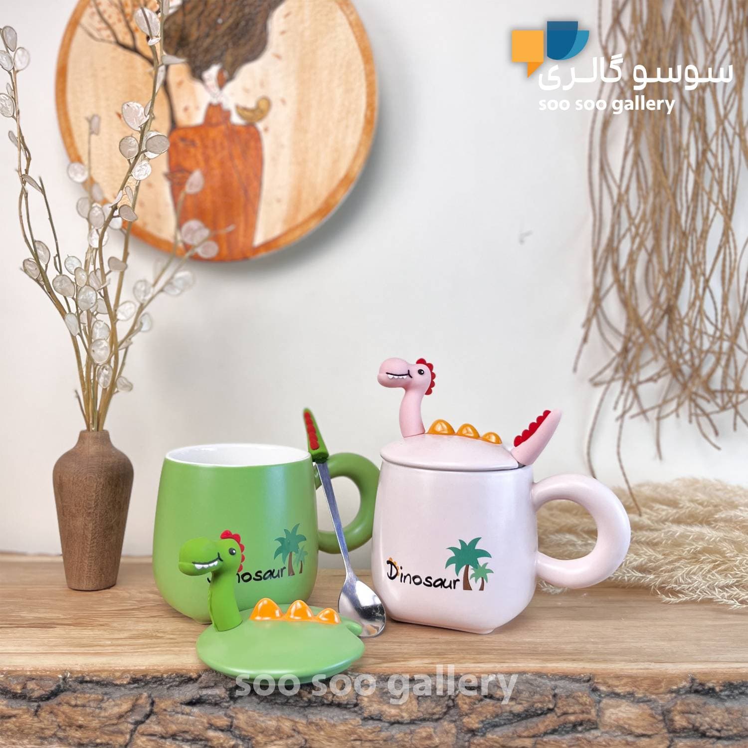 ماگ دایناسور گردن و دم سیلیکونی Dinosaur — تصویر ۹