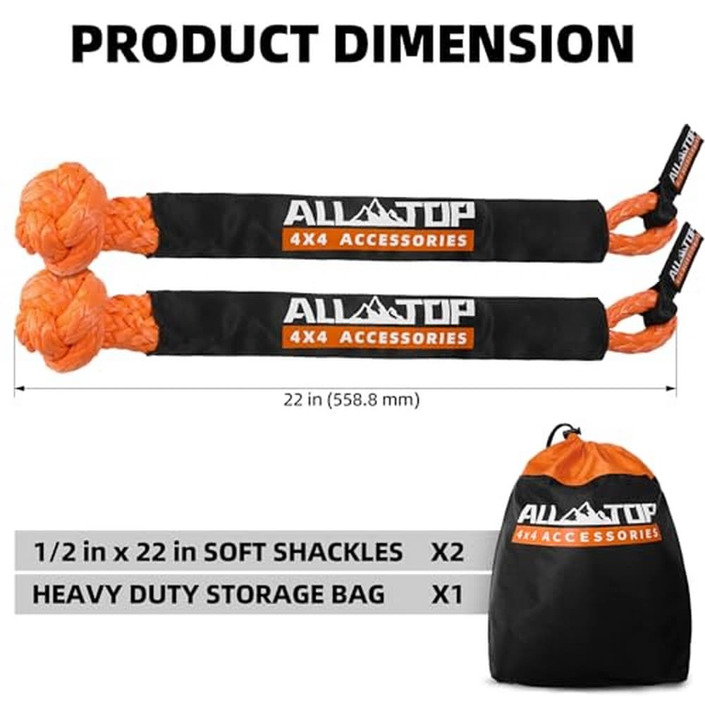 شگل نرم سینتتیک ALL-TOP مدل مدل ATSS1355، سایز ۱/۲ اینچ × ۲۲ اینچ، ظرفیت ۲۲ تن (بسته تک عددی) — تصویر ۸