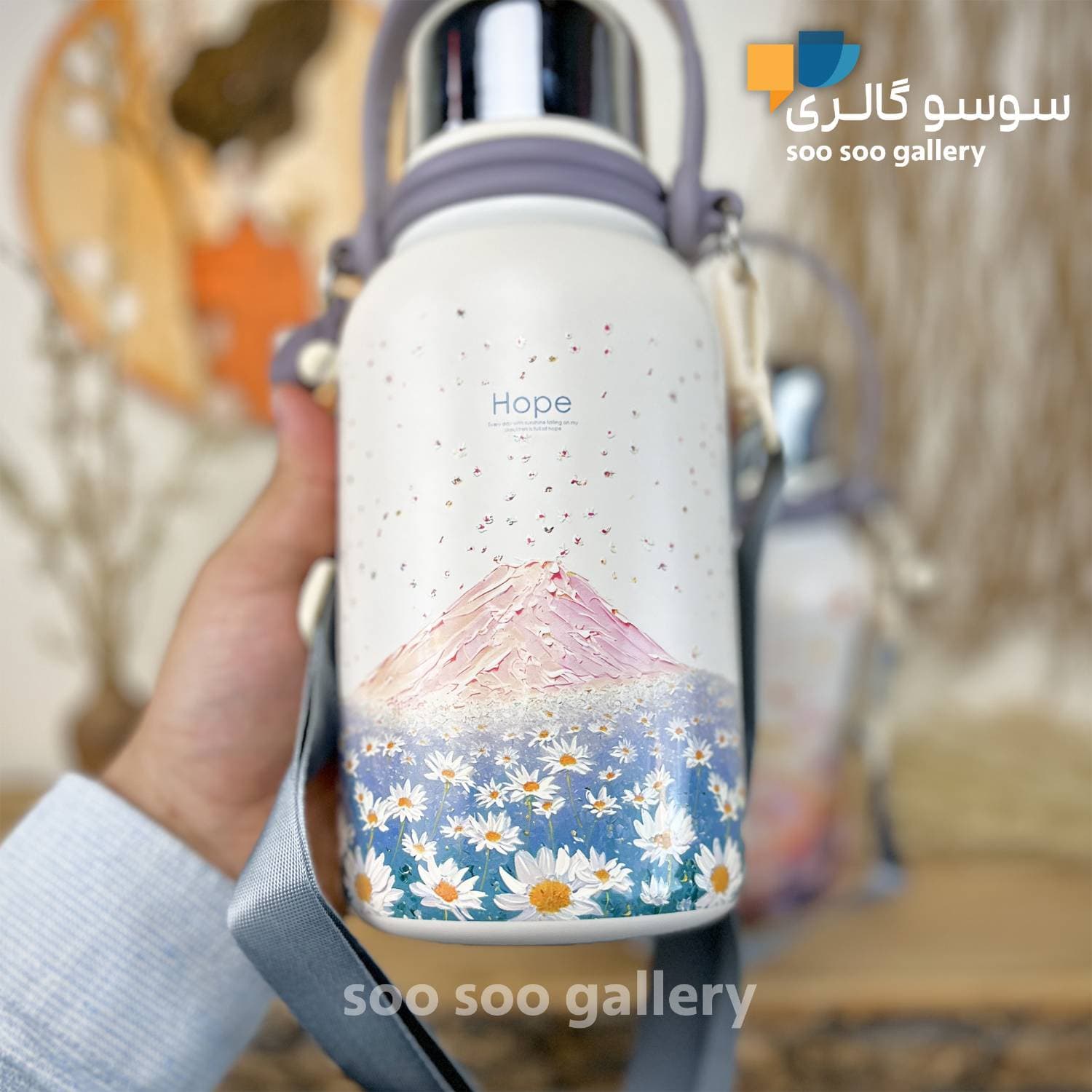 فلاسک طرح گل و کوه LUCKY حجم 1200 میلی لیتر — تصویر ۷