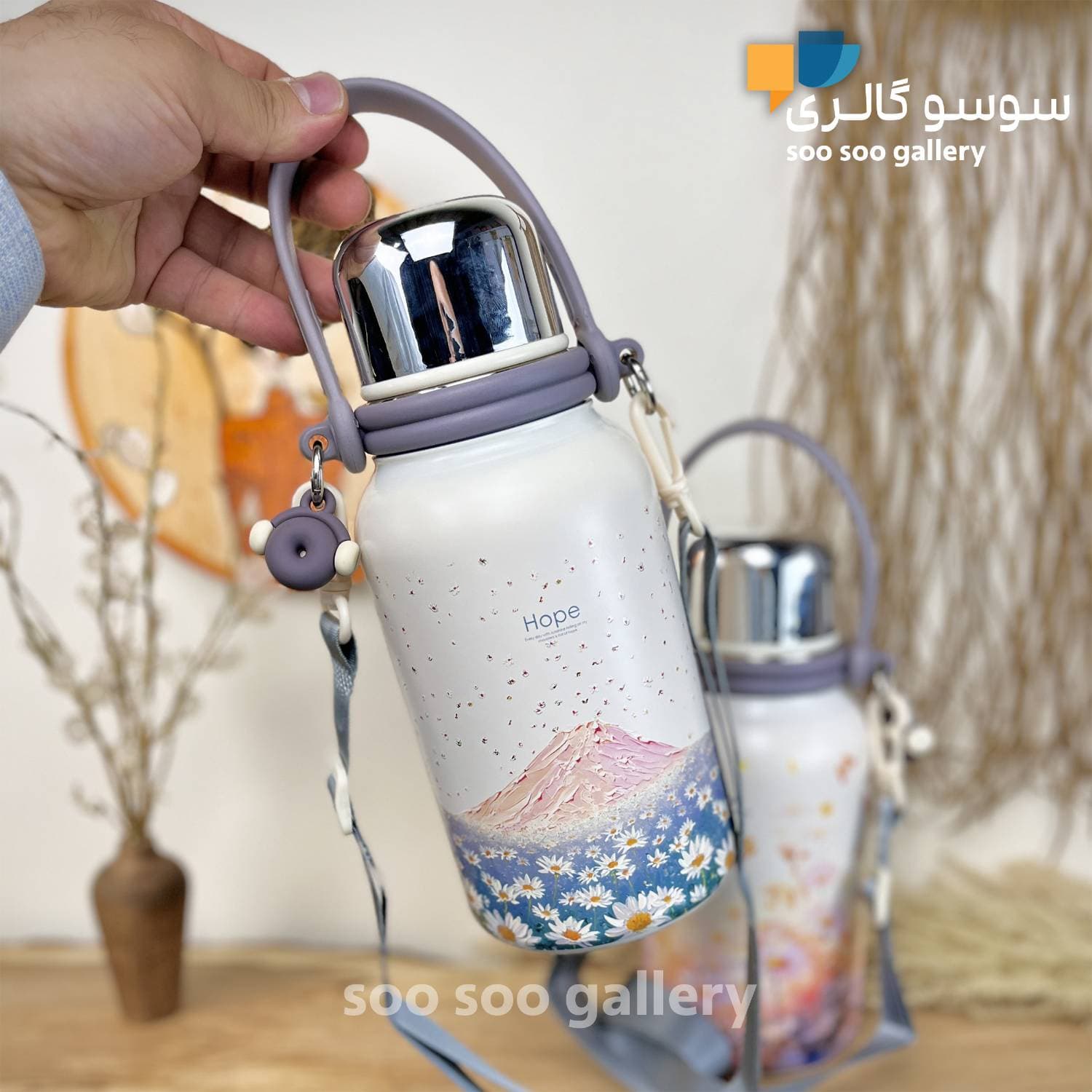 فلاسک طرح گل و کوه LUCKY حجم 1200 میلی لیتر — تصویر ۸