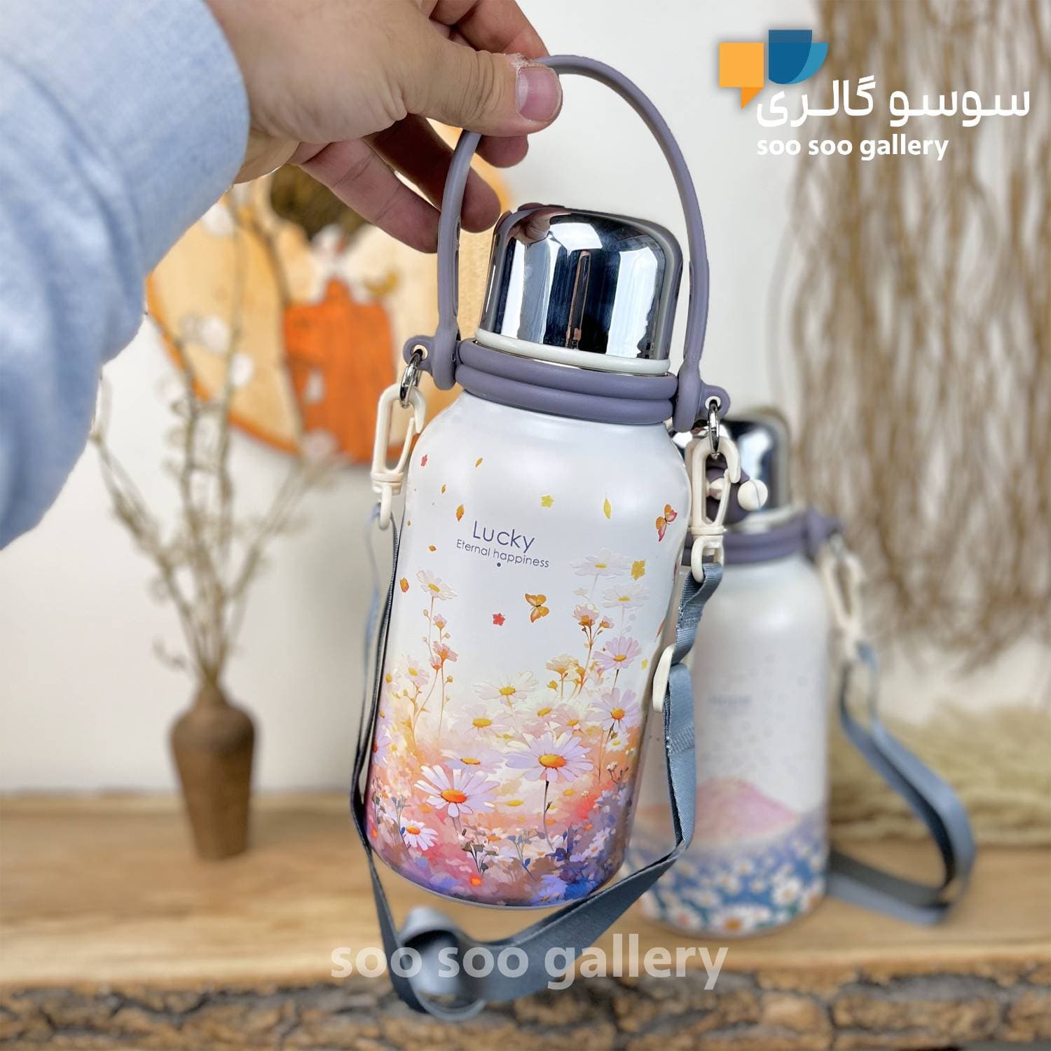 فلاسک طرح گل و کوه LUCKY حجم 1200 میلی لیتر — تصویر ۹