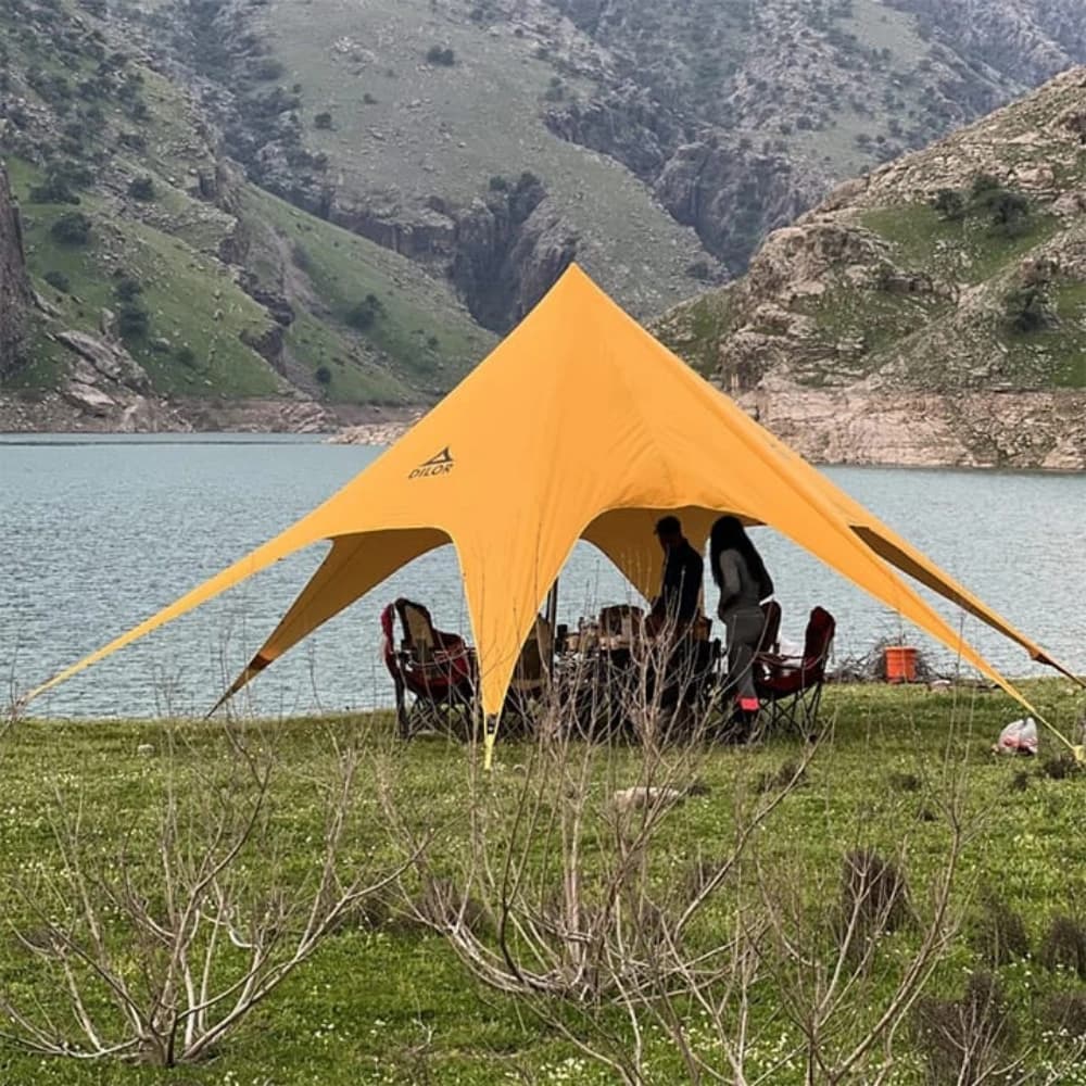 سایبان ستاره‌ای کمپینگ استارتنت دیلور سایز بزرگ قطر ۱۴ متری — تصویر ۱۱
