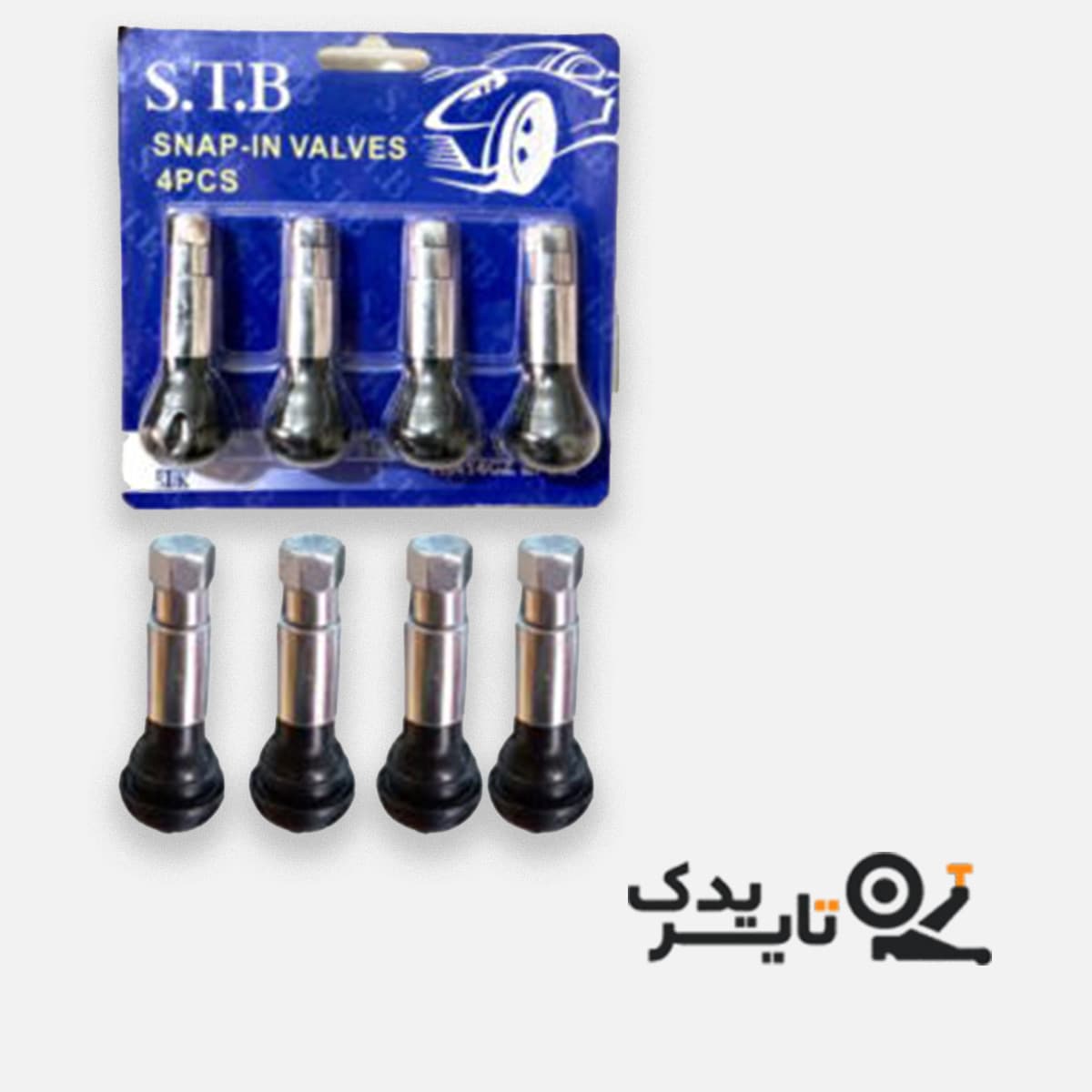 والو استیل روکش بلند STB | مقاوم، ضدزنگ و مناسب خودروهای سواری | تایر یدک