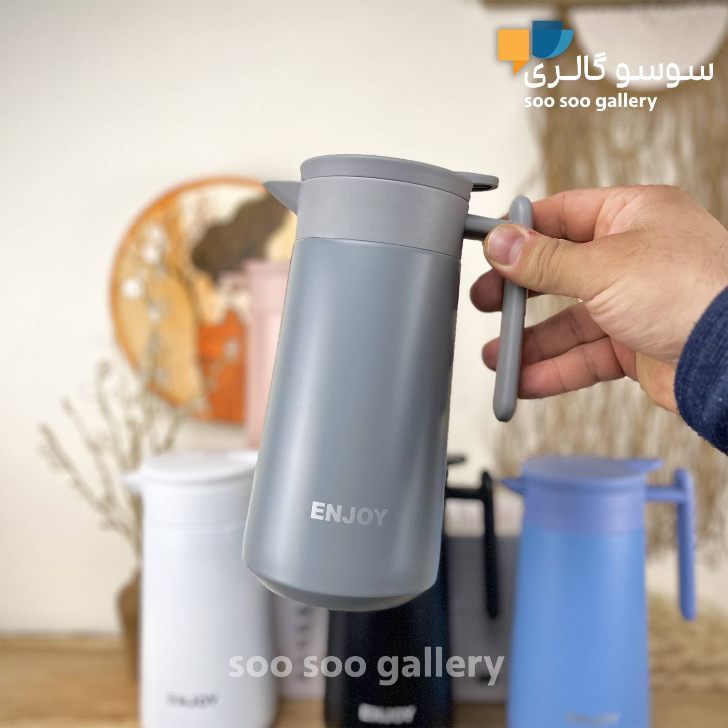 فلاسک کلاغی ENJOY دسته‌دار 860 میلی لیتر — تصویر ۹