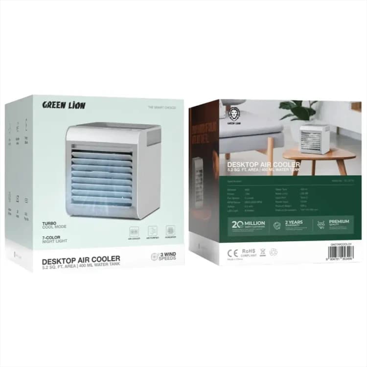 کولر آبی کمپینگ و رو میزی گرین لاین مدل Desktop Air Cooler400 — تصویر ۳