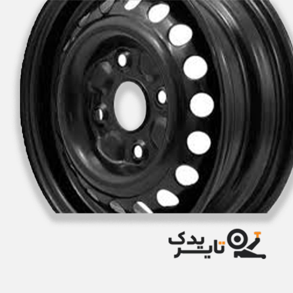 رینگ ۱۳ آهنی مشهدفابریک پراید تایر یدک | دوام بالا و تعادل دقیق برای خودروهای سایپا