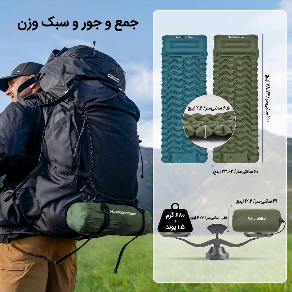 زیرانداز بادی نیچرهایک مدل FC01 — تصویر ۹