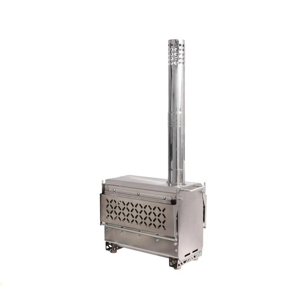 بخاری هیزمی لایف کمپ مدل VULX کد 45880، شیشه سکوریت ۸ میل بخاری کمپینگ مقاوم برای طبیعت‌گردی