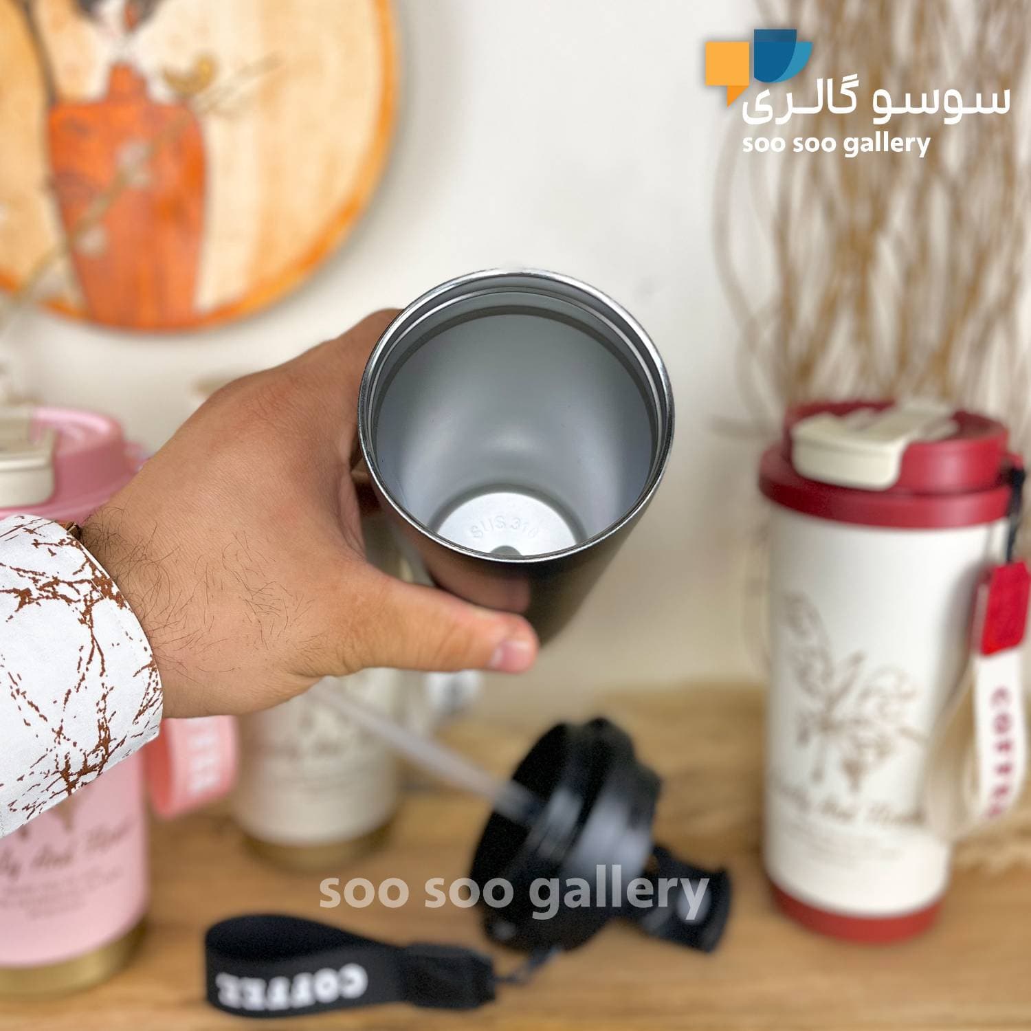 تراول ماگ گلدار دوحالته 550 میلی لیتر — تصویر ۷