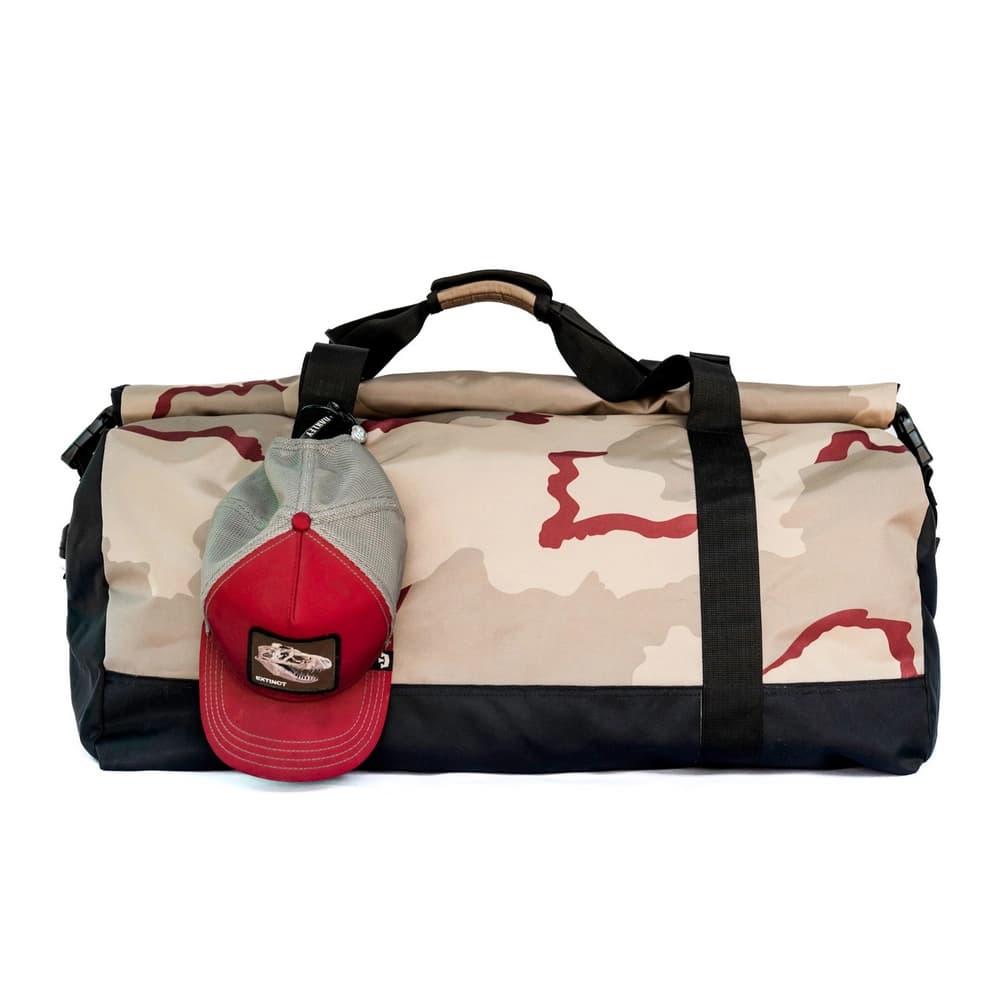 کیف کارگو 170 لیتری اردوخ طرح کمو کویر Desert Camo — تصویر ۶