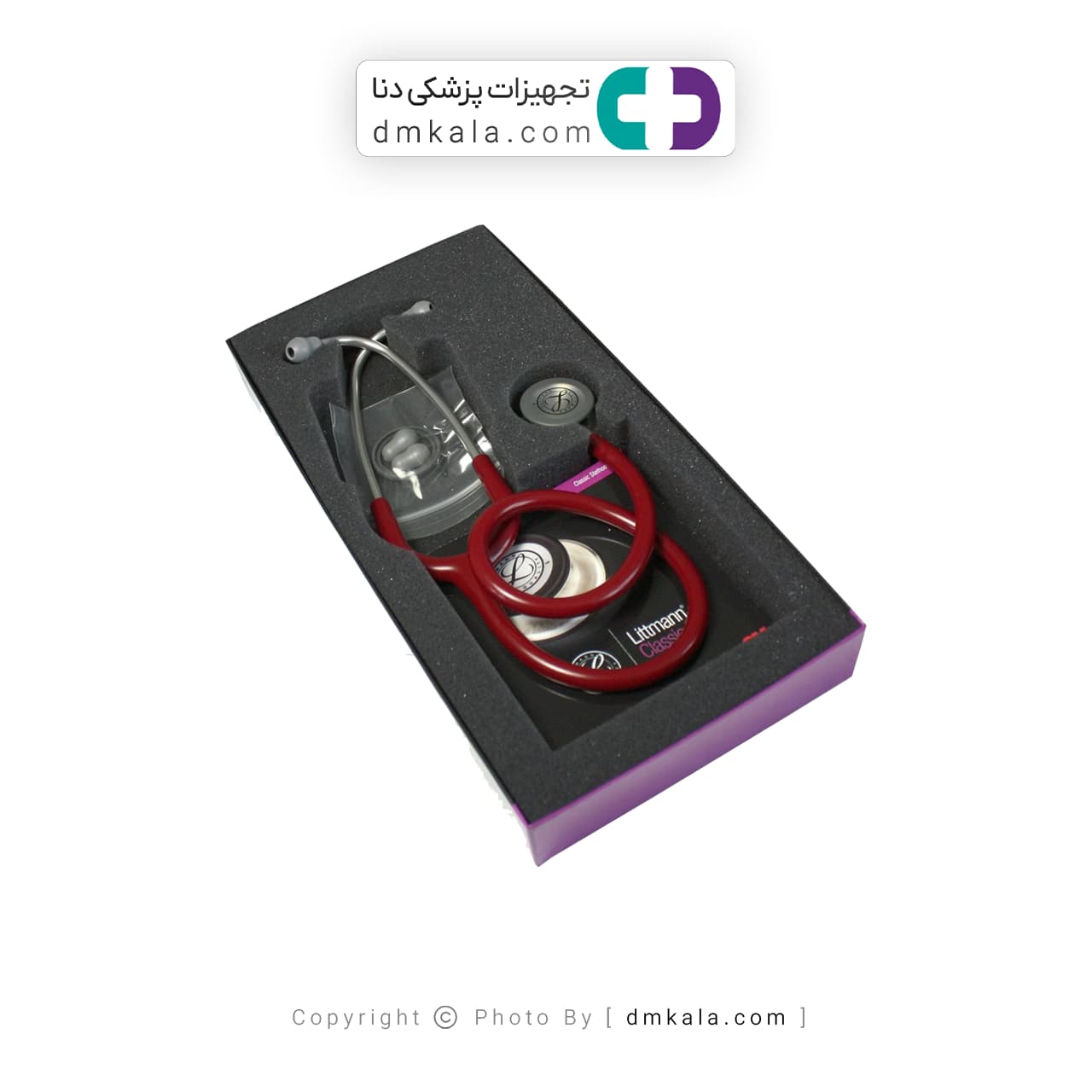 گوشی پزشکی لیتمن کلاسیک 3 زرشکی 5627 — تصویر ۶
