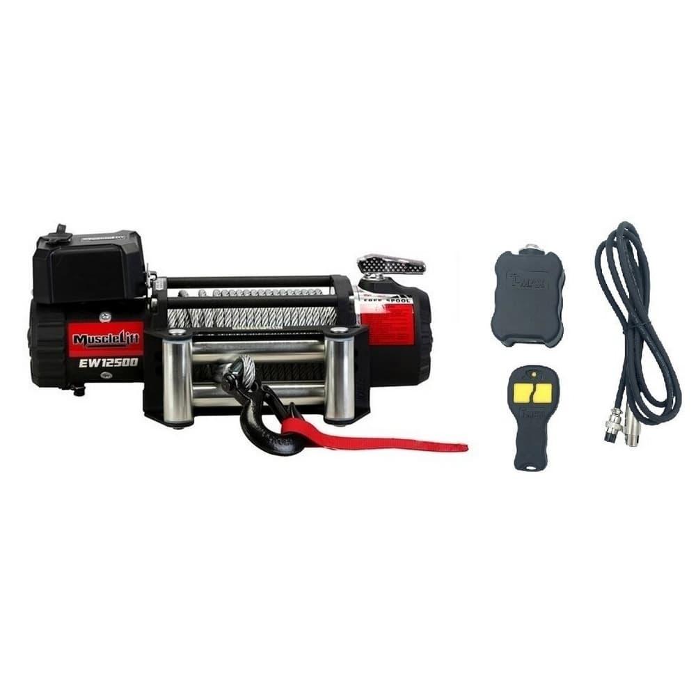 وینچ T-MAX مدل EW12500، کابلی، 24 ولت
