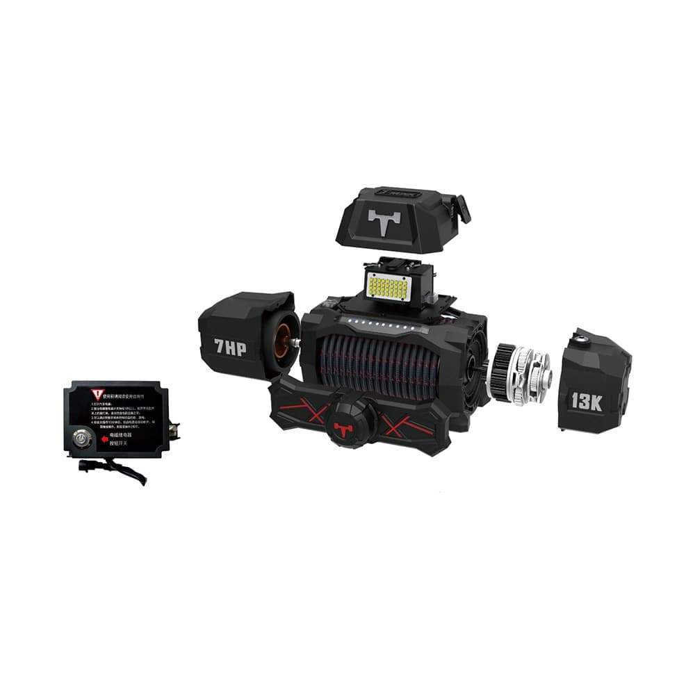 وینچ 13000 الیافی T-MAX سری New X-power مدل EWI13000 با سیم بکسل مصنوعی ۱۲ ولت (۵.۹ تن) — تصویر ۳