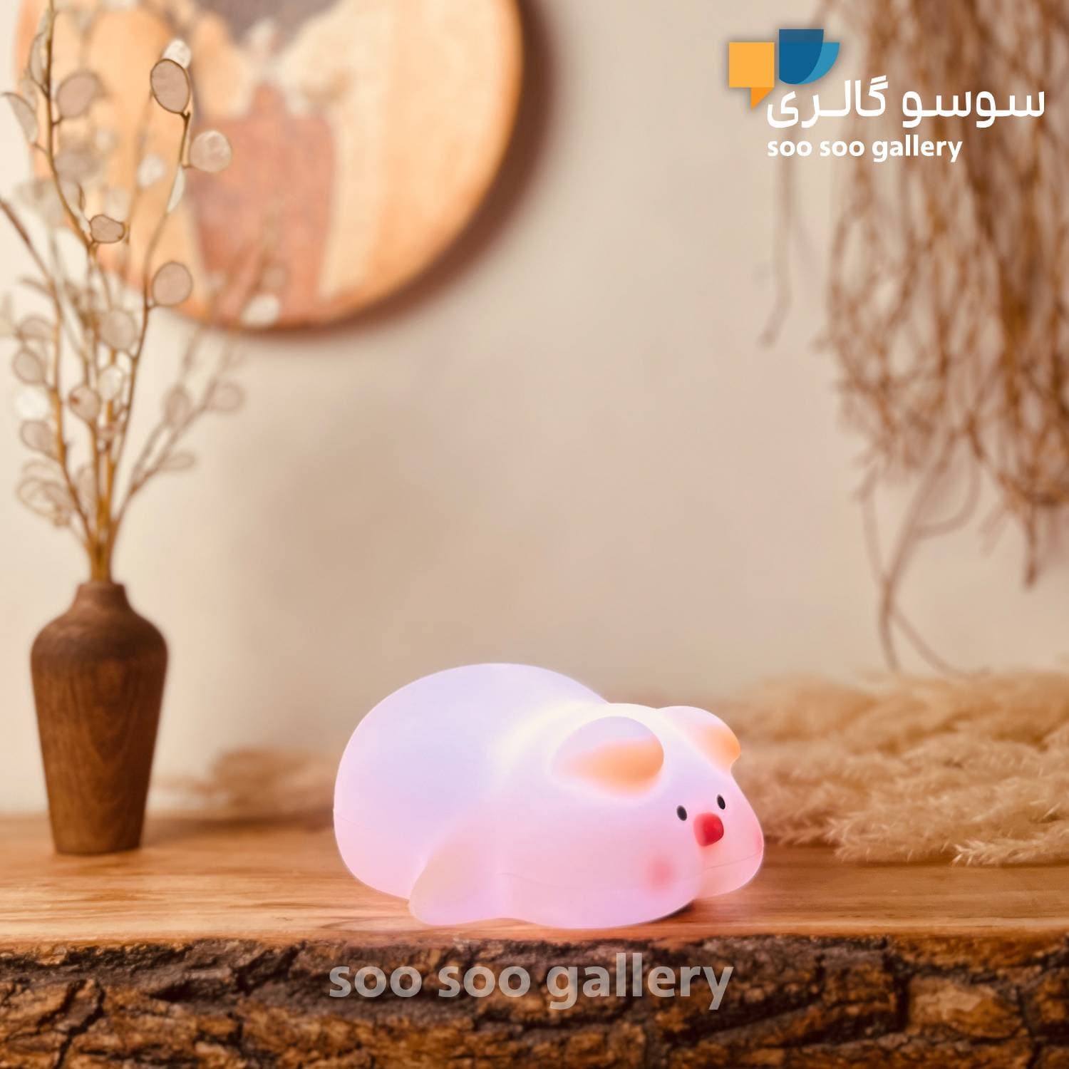 چراغ خواب بچه خوک سیلیکونی — تصویر ۴