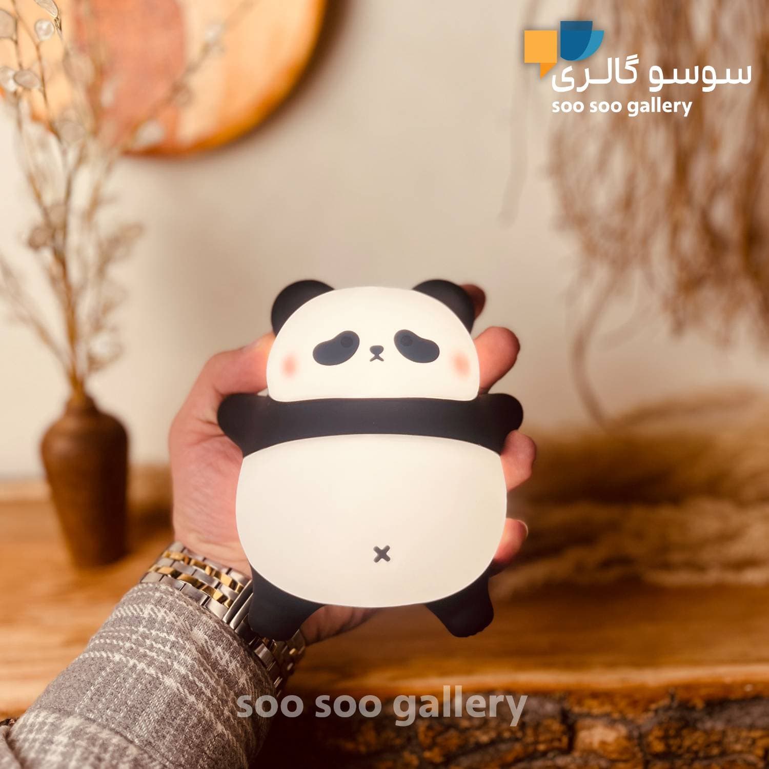 چراغ خواب پاندا شکم گنده سیلیکونی (Lying panda) — تصویر ۵