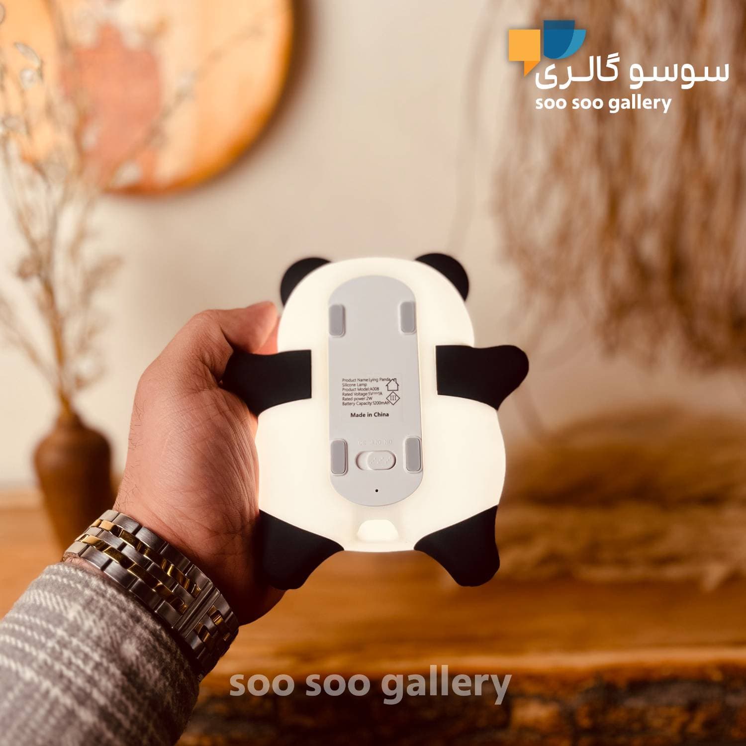 چراغ خواب پاندا شکم گنده سیلیکونی (Lying panda) — تصویر ۶