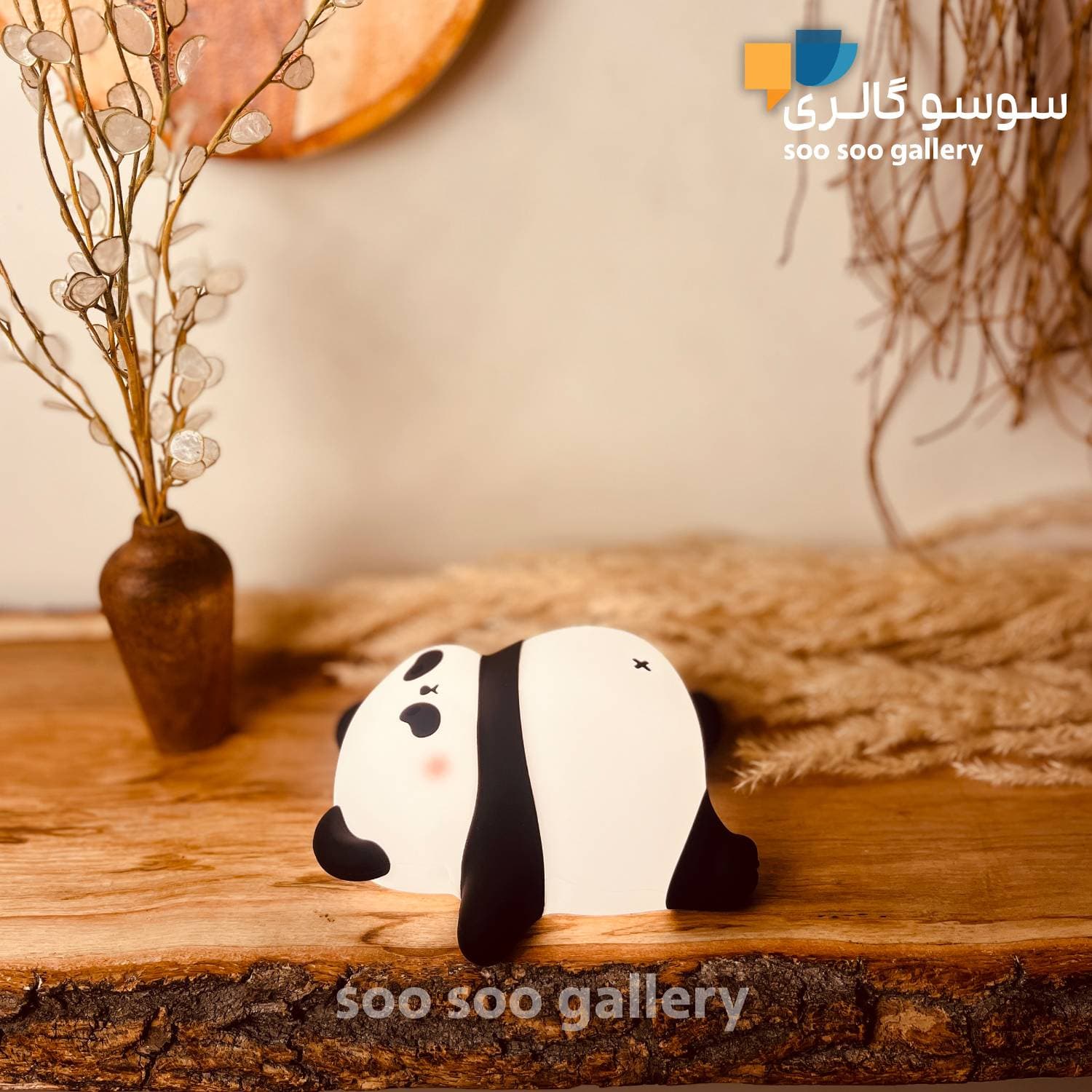 چراغ خواب پاندا شکم گنده سیلیکونی (Lying panda)