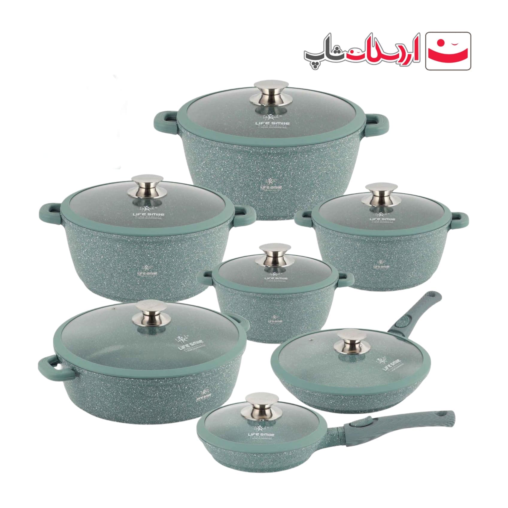 سرویس قابلمه 24 پارچ لایف اسمایل مدل P7S24 - اردسلان شاپ