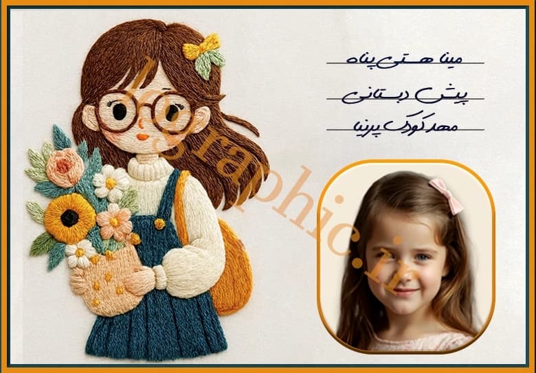 دانلود برچسب اسم و فامیل دانش آموز دختر کاموائی کد :13345