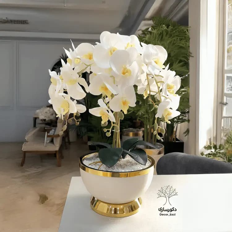 گلدان رومیزی ارکیده مصنوعی
