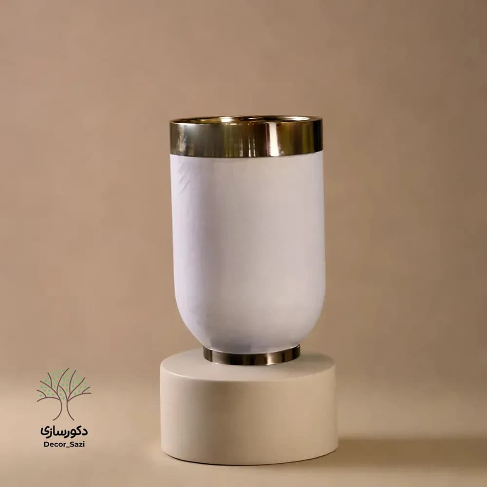 گلدان مخمل لبه استیل