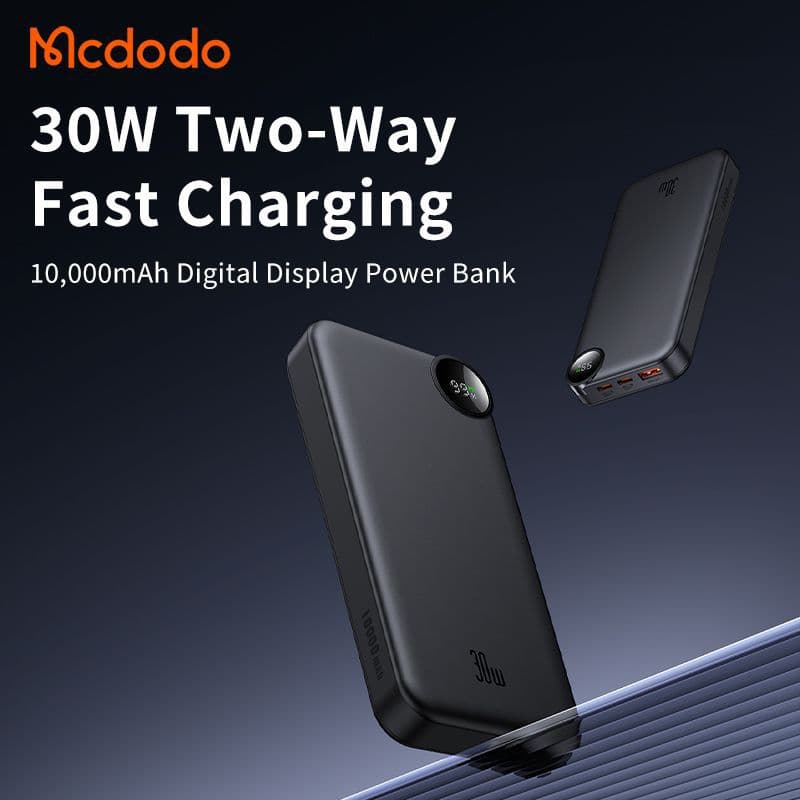 پاوربانک 30 وات ظرفیت 10000 مک دودو مدل MCDODO MC-3850 به همراه کابل شارژ - دینگ فون — تصویر ۶