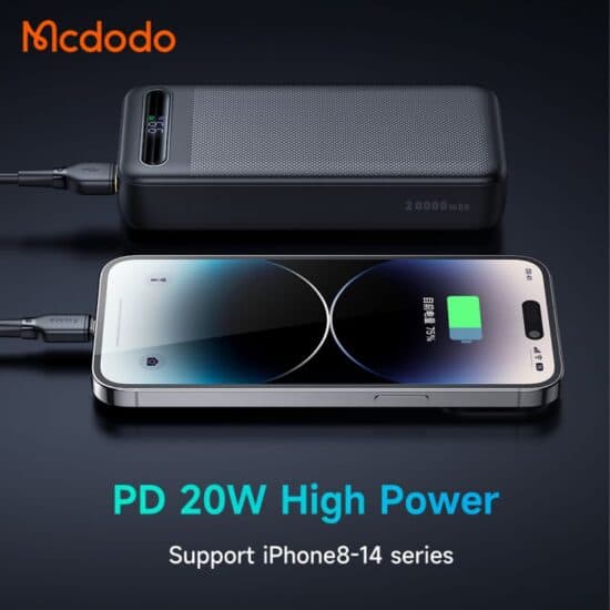 پاوربانک 22.5 وات ظرفیت 20000 مک دودو MCDODO MC-3891 - دینگ فون — تصویر ۹