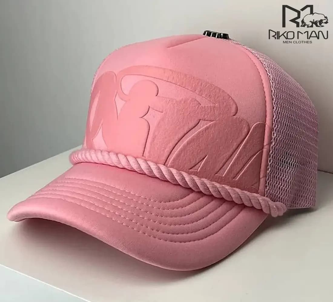 کلاه مردانه وارداتی فیت سوپر مستر رنگ صورتی کالباسی کد۹۹۶۴۱۶