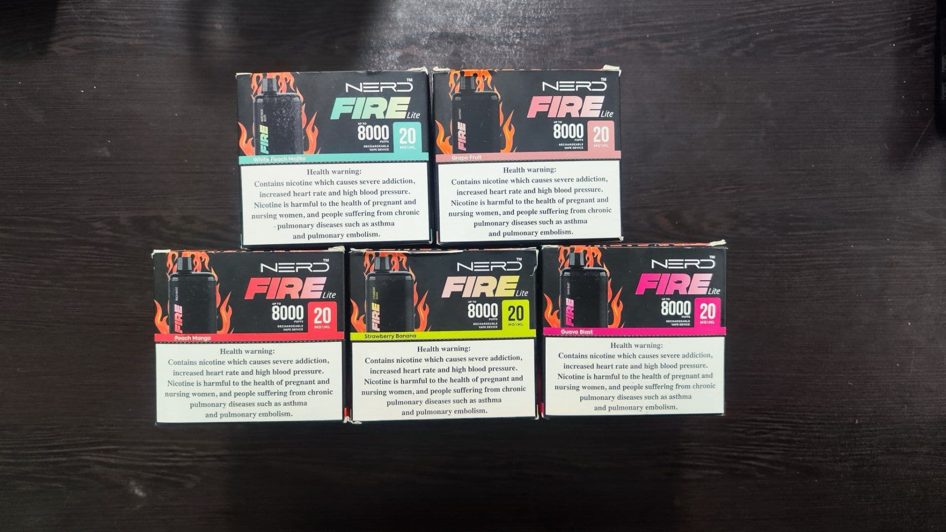 ویپ پاد Nerd Fire Lite 8000 Puffs! سیگار الکترونیکی یکبار مصرف