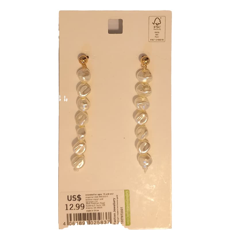 گوشواره مروارید پرورشی کد a108