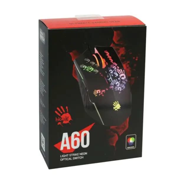 ماوس مخصوص بازی باسیم ای فورتک مدل Bloody A60 A4TECH BLOODY A60 Gaming Wired Mouse